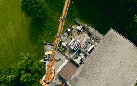 Das Unterwerk Ilanz erhält einen neuen Transformator