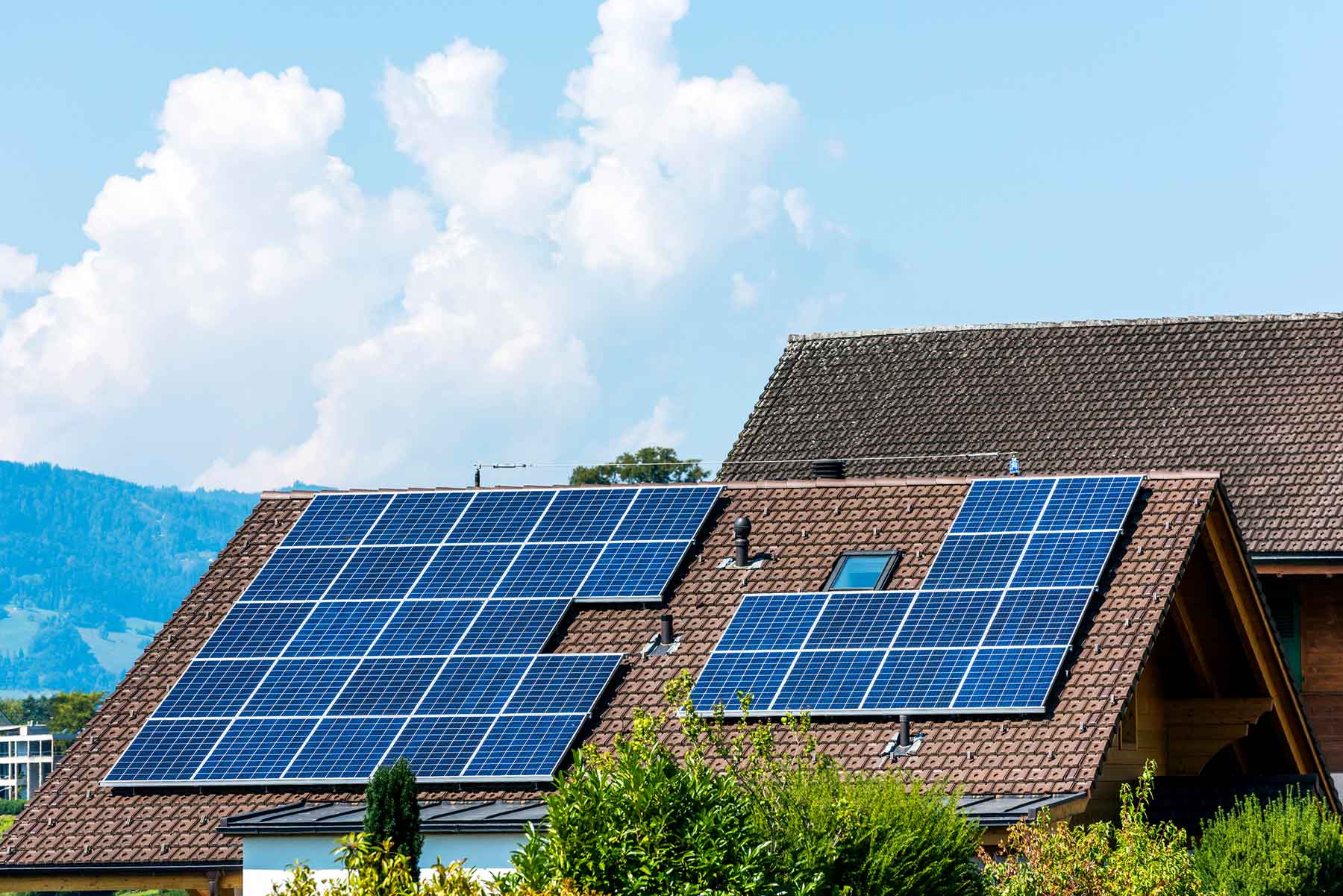 Symbolbild einer privaten Solaranlage in der Schweiz