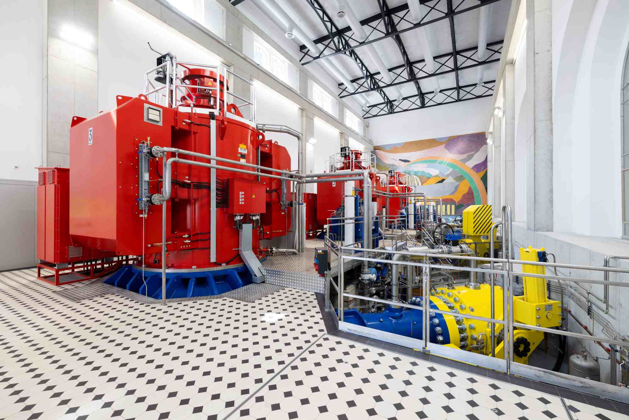 Die Maschinengruppen im Kraftwerk Robbia