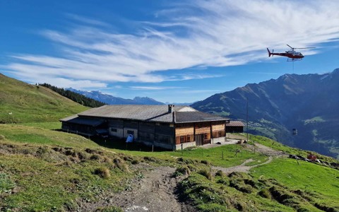 Die Alp Sogn Carli oberhalb Morissen