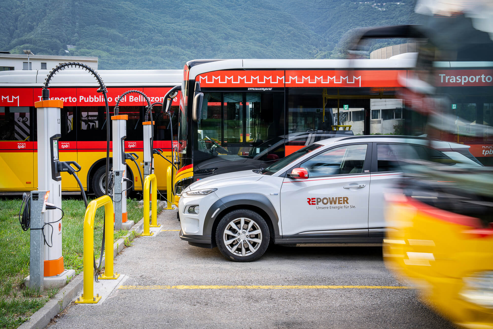 Repower Ladeinfrastruktur Postauto Bellinzona