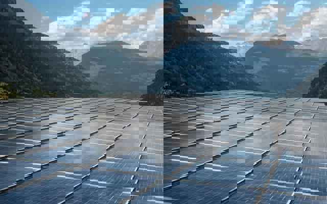 Solardach in den Bergen